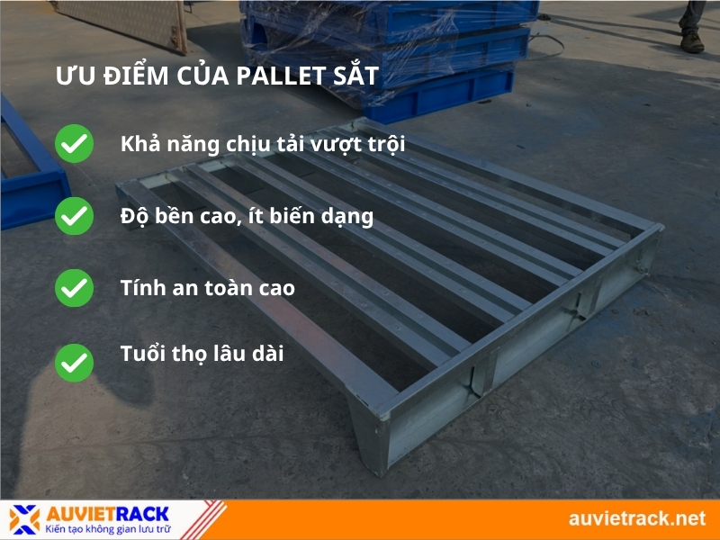 Ưu điểm của pallet sắt 